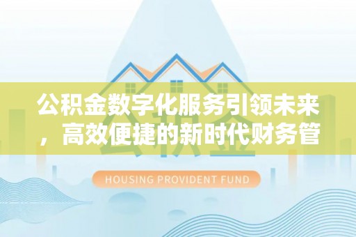 黄龙公积金数字化服务引领未来，高效便捷的新时代财务管理