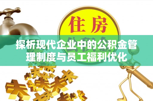 黄龙探析现代企业中的公积金管理制度与员工福利优化
