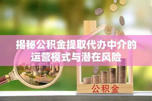 黄龙揭秘公积金提取代办中介的运营模式与潜在风险